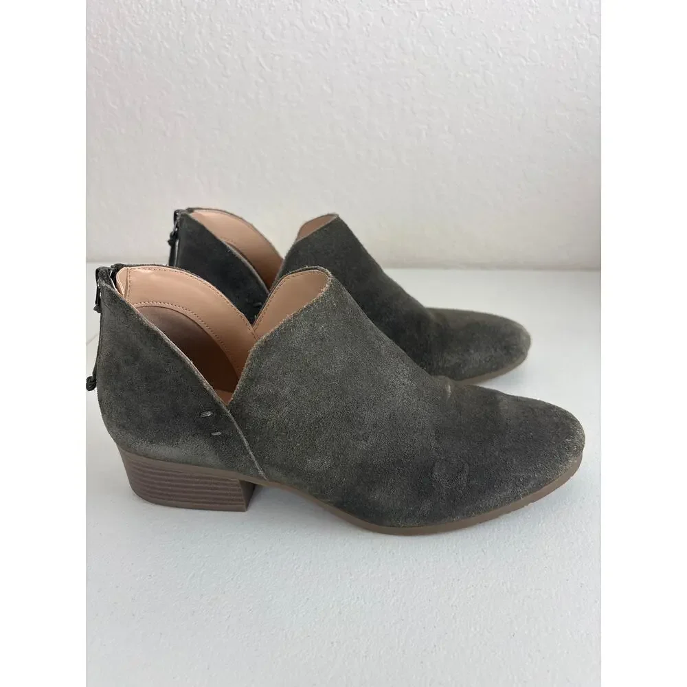 Kenneth Cole Reaction Oliver Green Suede Ankle Boots Size 8.5